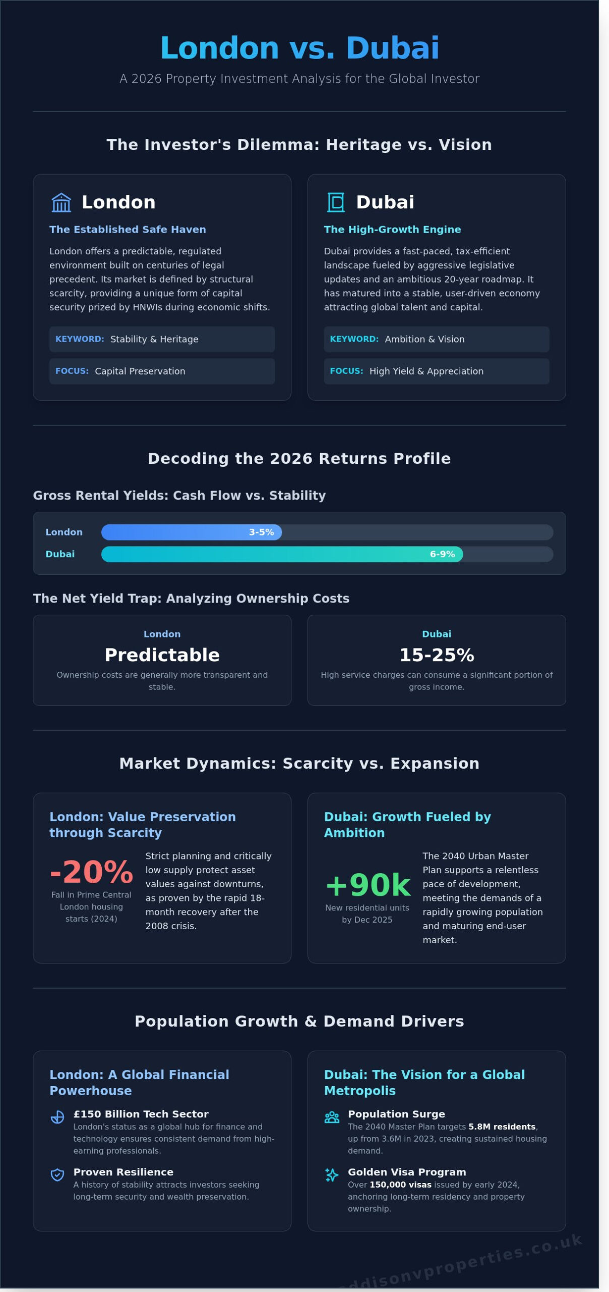 London vs Dubai Property Investment 2026: The Definitive Investor’s Comparison